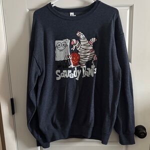 Women's Graphic Crewneck Sweater - Dark Blue Heather
